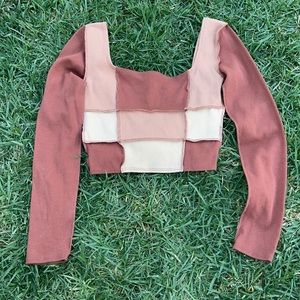 crop top long sleeve